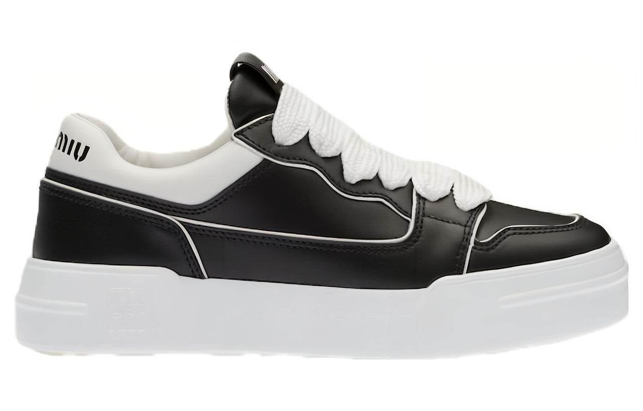 MIU MIU Low-Top Stylish Skateboarding Shoes Women's Black