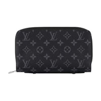 LOUIS VUITTON Zippy Canvas Wallet Men's Black