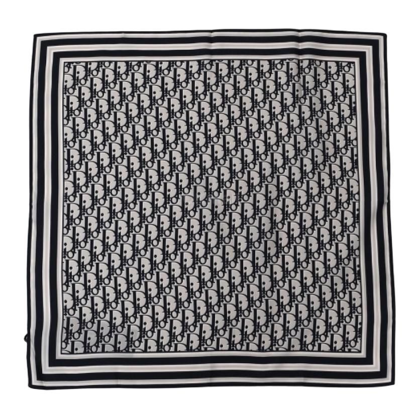 DIOR Silk Silk Scarves Women's Black