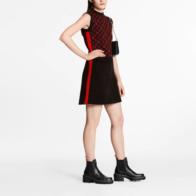 LOUIS VUITTON Sleeveless Dress Women's Black