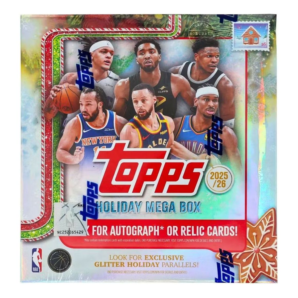 Topps Holiday Basketball 25-26 Mega Box 887521151783