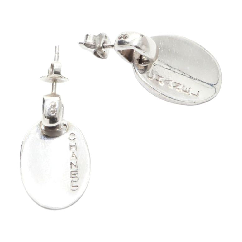 CHANEL 2000s Logo-engraved Drop Earrings