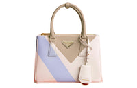 PRADA Galleria Killer Bag Leather Shoulder Bag Crossbody Bag Handbag Small Size Women's Desert/White