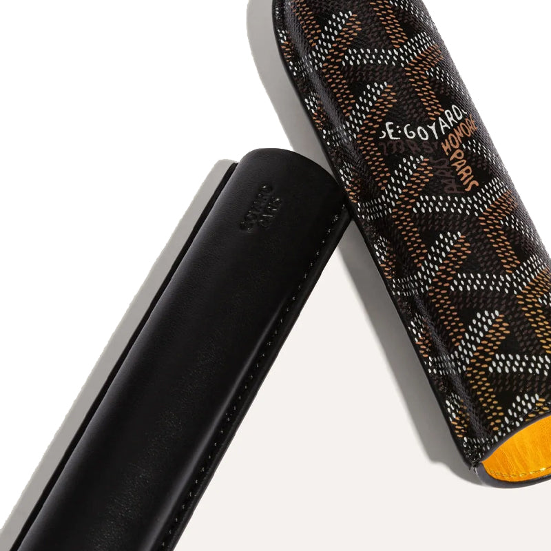 GOYARD Churchill Canvas With Calfskin Dog's Teeth Cigar Box Accessories Unisex Black