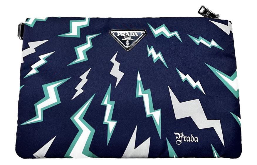 PRADA Nylon Storage Bag Toiletry Bag Clutch Men's Blue