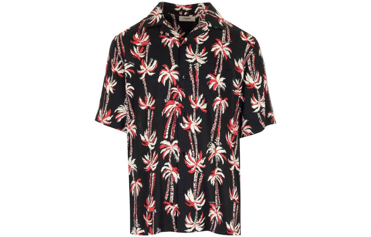 CELINE Hawaiian Shirt In Printed Viscose