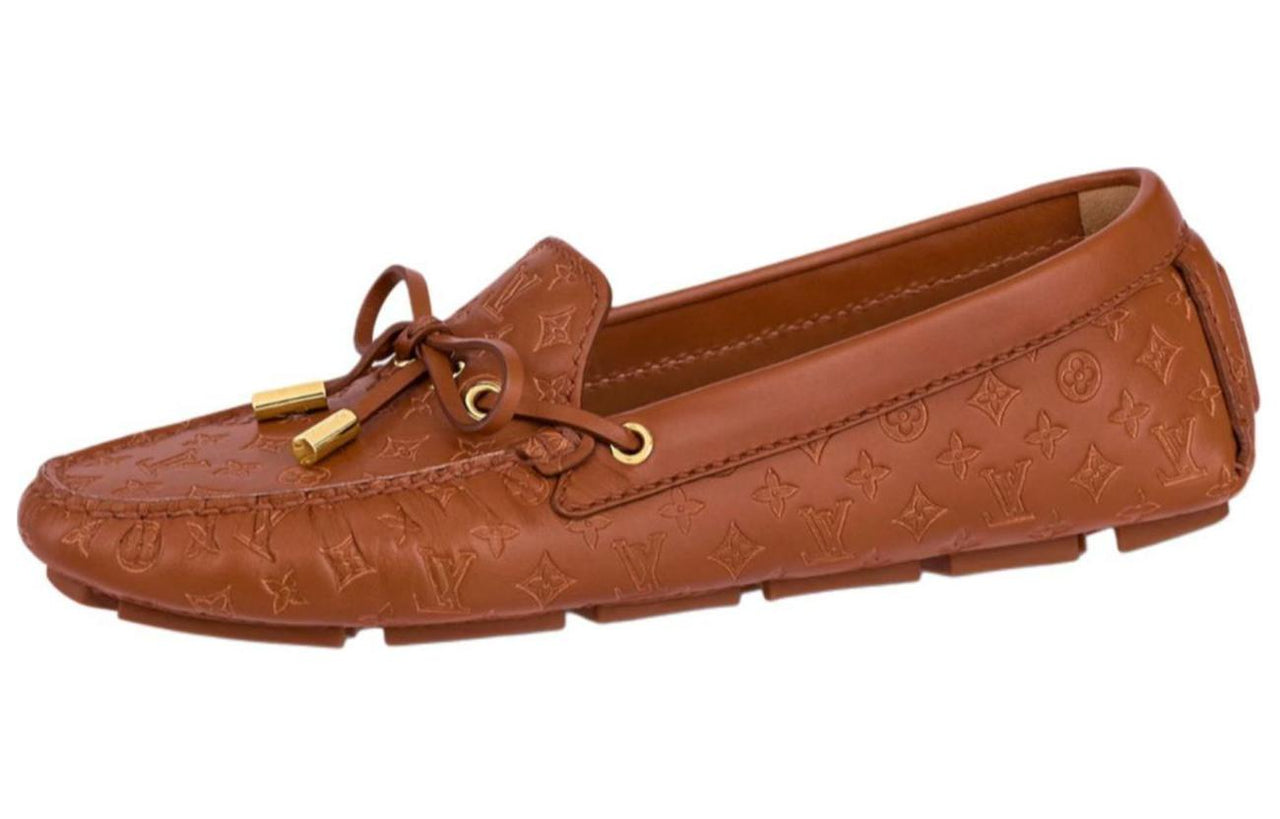 LOUIS VUITTON Gloria Loafers Women's Brown