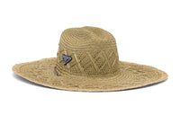 PRADA Triangle logo Woven Straw Hat