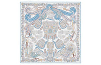 HERMES Silk Scarves Unisex Blue