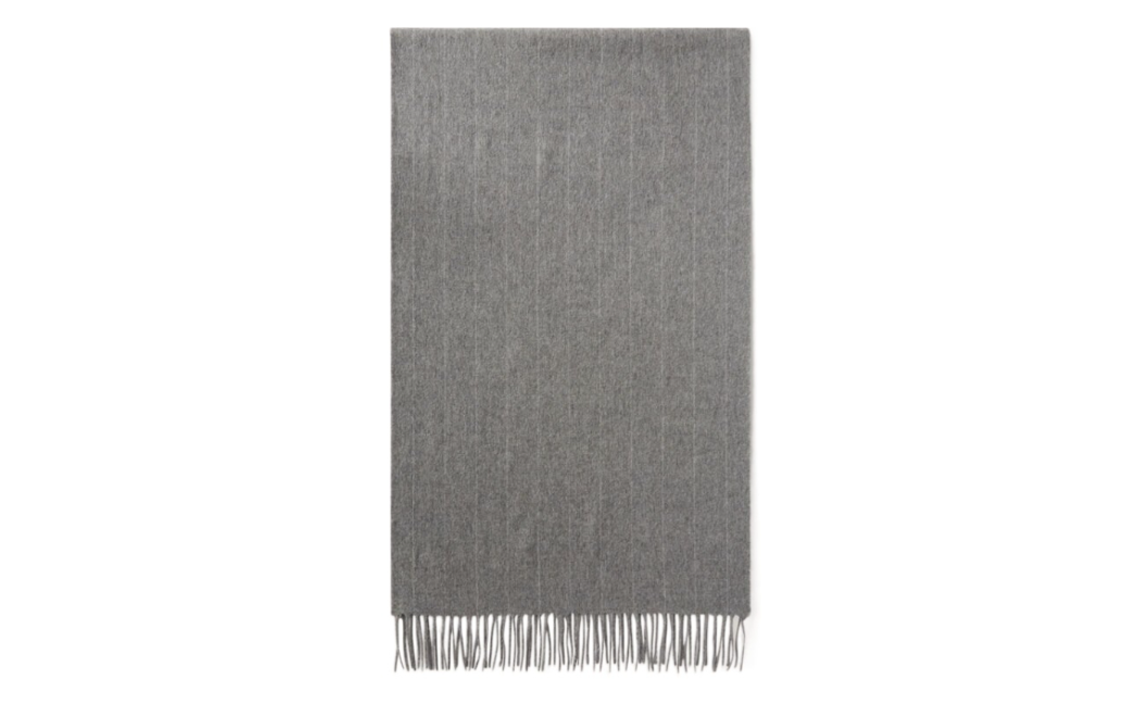 Loro Piana Knit Scarves Unisex Gray