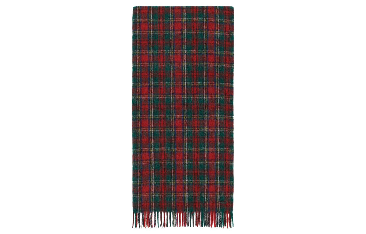 SAINT LAURENT Extra Long Tartan-check Scarf