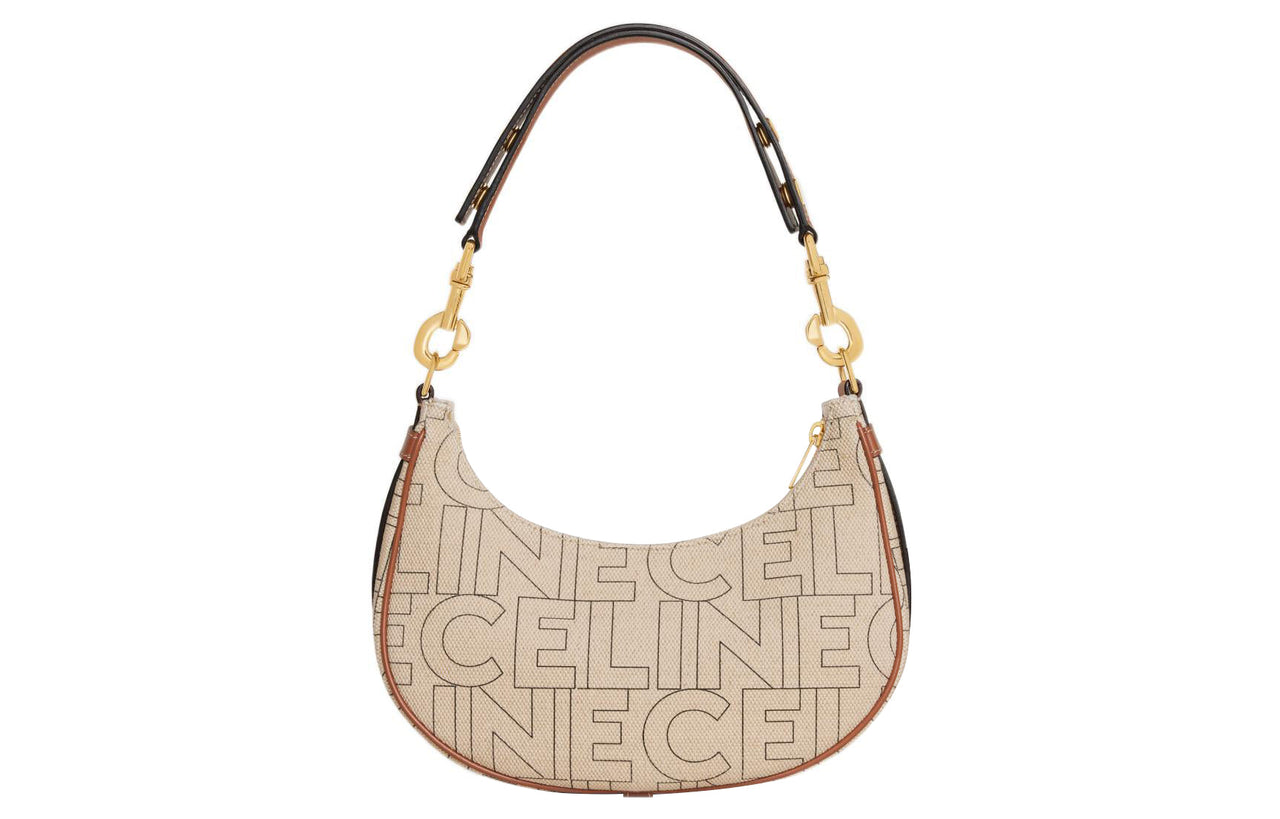 CELINE AVA Fabric With Calfskin Trim Handbag, Shoulder Bag Women's