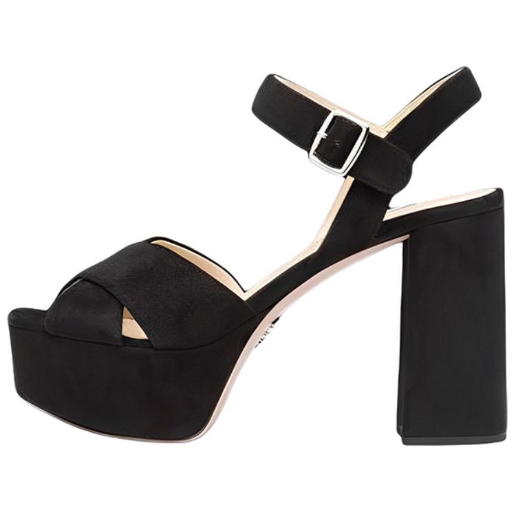 PRADA One-Strap Sandals 10.5cm Women's Black
