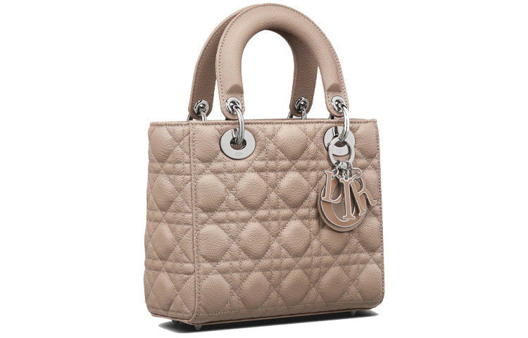 DIOR Lady Dior Cow Leather Dior Bag Shoulder Bag Crossbody Bag Handbag Small Size Women's Hazelnut