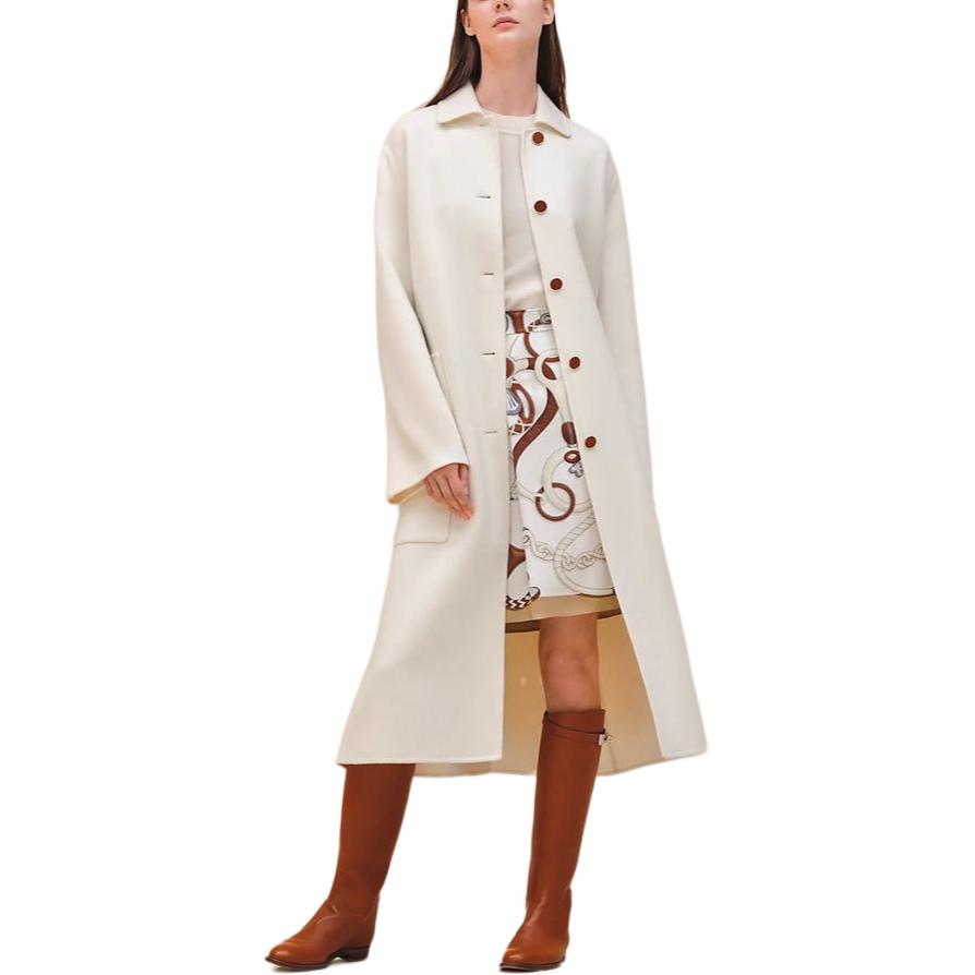 HERMES SS24 Coats Women's White