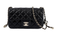 CHANEL Classic Flap CF23C Early Spring Sheepskin Chain Bag Shoulder Bag Crossbody Bag Women's Black
