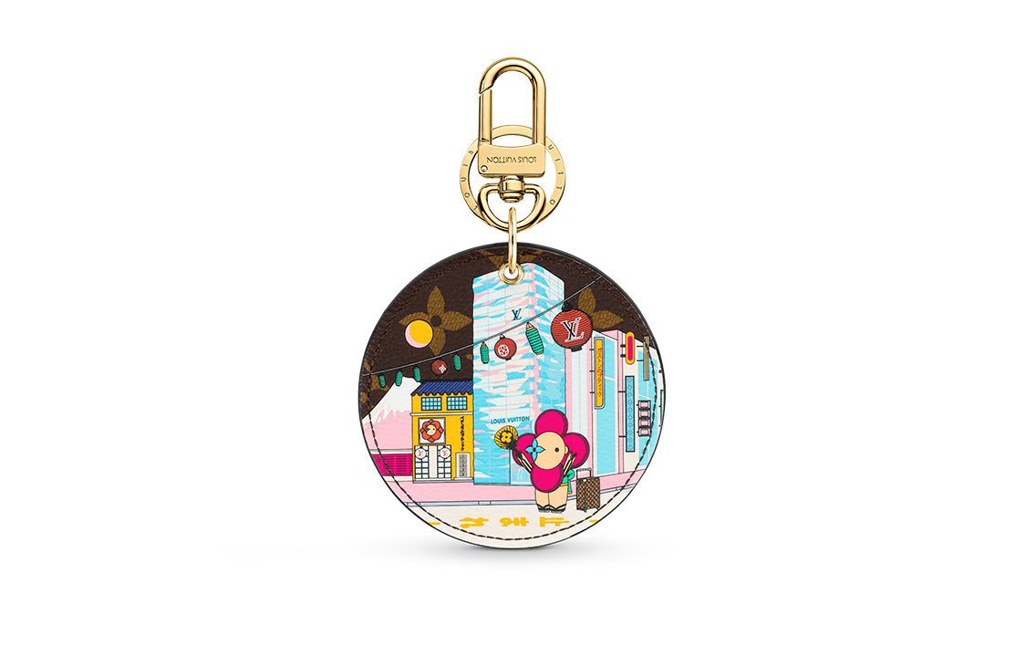 LOUIS VUITTON Illustre Xmas Tokyo Bag Charm And Key Holder Vivienne Holiday
