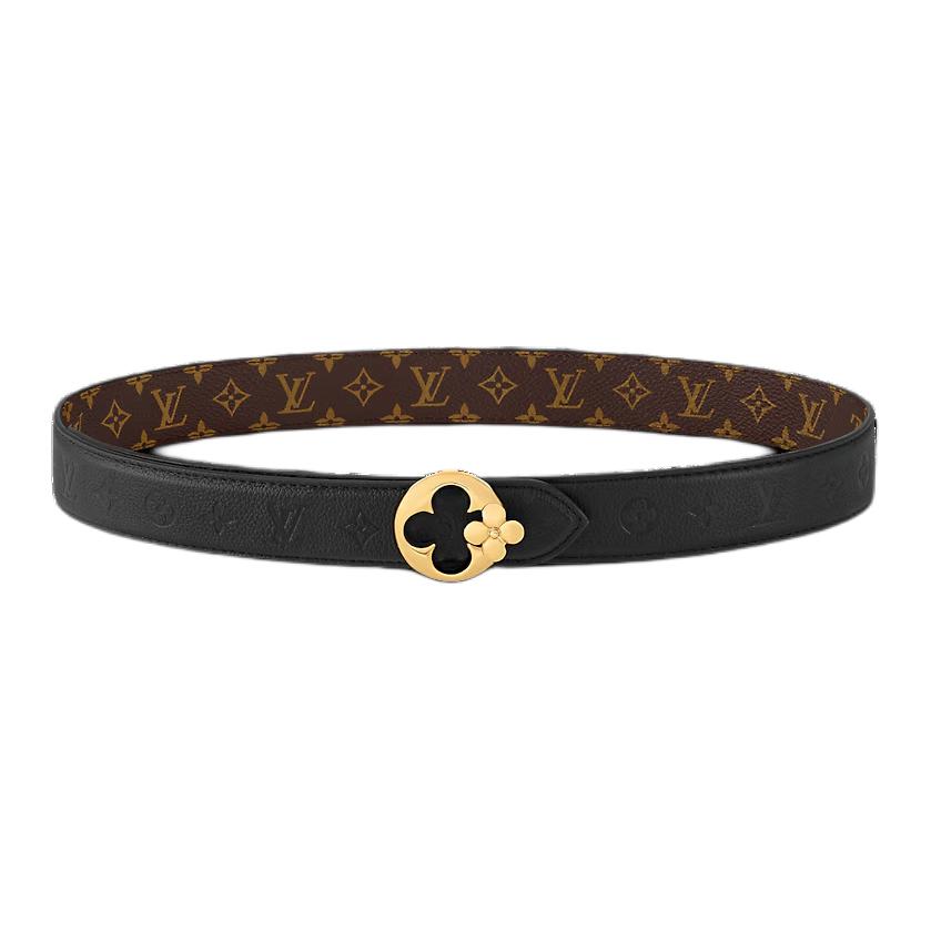 LOUIS VUITTON Lv Flowergram Round 30mm Reversible Belt