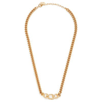 DIOR Rhinestone Chain Necklace