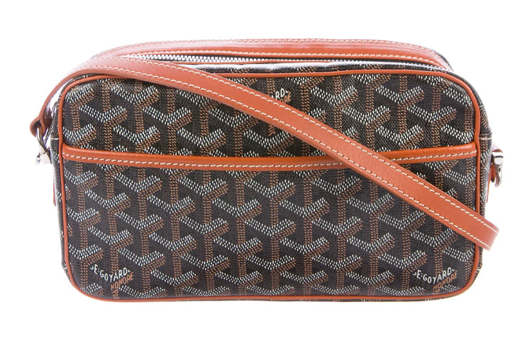 GOYARD Cap Vert Canvas With Leather Camera Bag, Crossbody Bag, Shoulder Bag Unisex