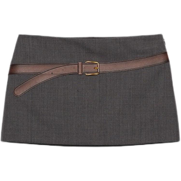 PRADA SS25 Spring Summer Women's Apparel Collection Casual Short Skirts Women's Gray