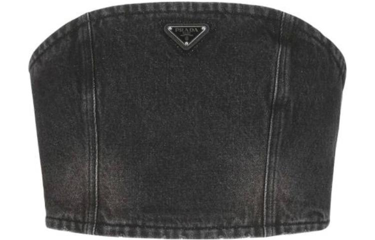 PRADA Strapless Tops Women's Black