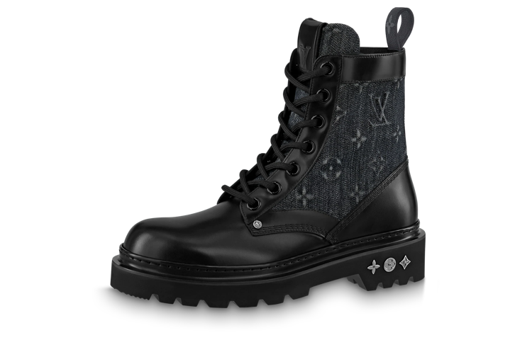 LOUIS VUITTON Fat Ranger Boots 'Black With Monogram'