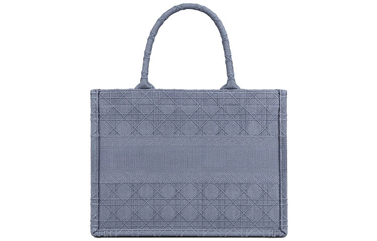 DIOR BookTote Denim Handbag Small Size Women's Denim Blue