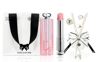 DIOR Lip Balm Gift Box Shimmer Natural Glossy Lip Free Chanel Inspired Camellia Aromatherapy+Galaxy Shopping Bag
