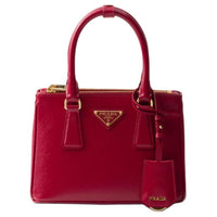 PRADA Galleria Killer Bag Patent Leather Shoulder Bag Crossbody Bag Handbag Mini Women's Cherry Red