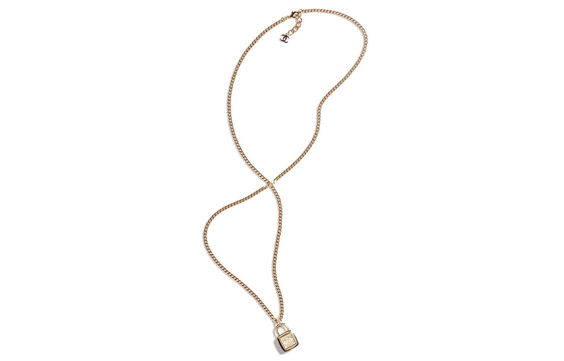 CHANEL Necklaces Women's Gold