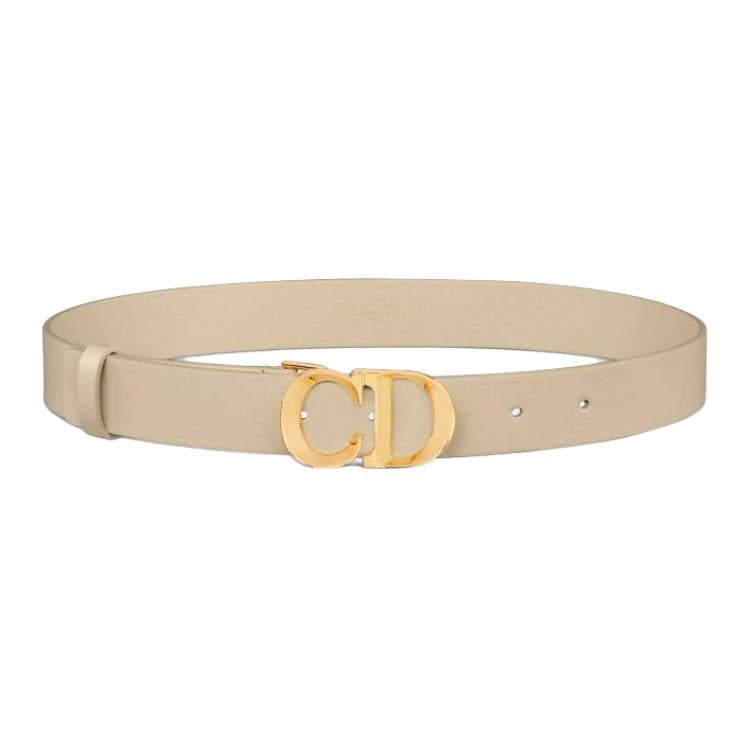 DIOR Calfskin Leather Belts Women's Rope Color Width 3cm