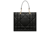 DIOR Calfskin Tote Bag, Shopping Bag, Shoulder Bag, Handbag Tubas Women's Black