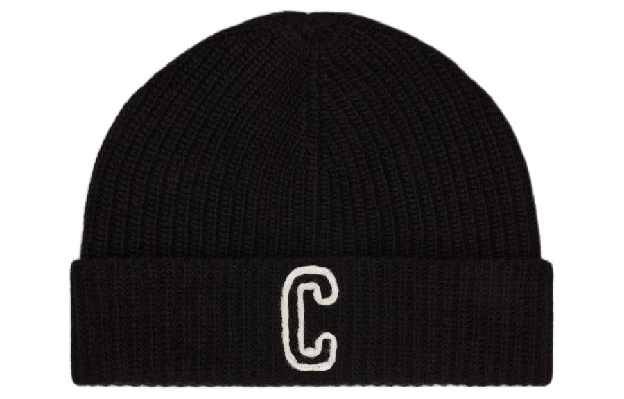 CELINE Initial Beanie In Ribbed Wool