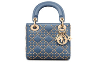DIOR Lady Dior Sheepskin Daisie Bag Shoulder Bag Crossbody Bag Handbag Mini Women's Denim Blue