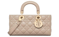 DIOR Lady D JOY Lambskin Shoulder Bag, Crossbody Bag, Handbag Medium Size Women's Pink Beige