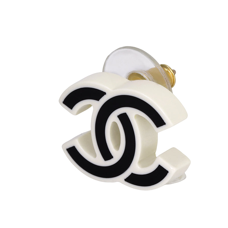 CHANEL Metal Stud Earrings Women's