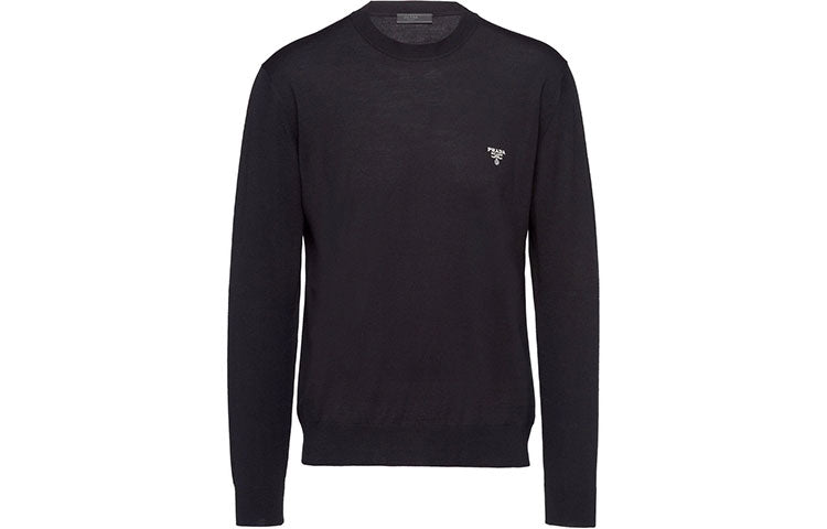 PRADA Logo Embroidered Crewneck Jumper
