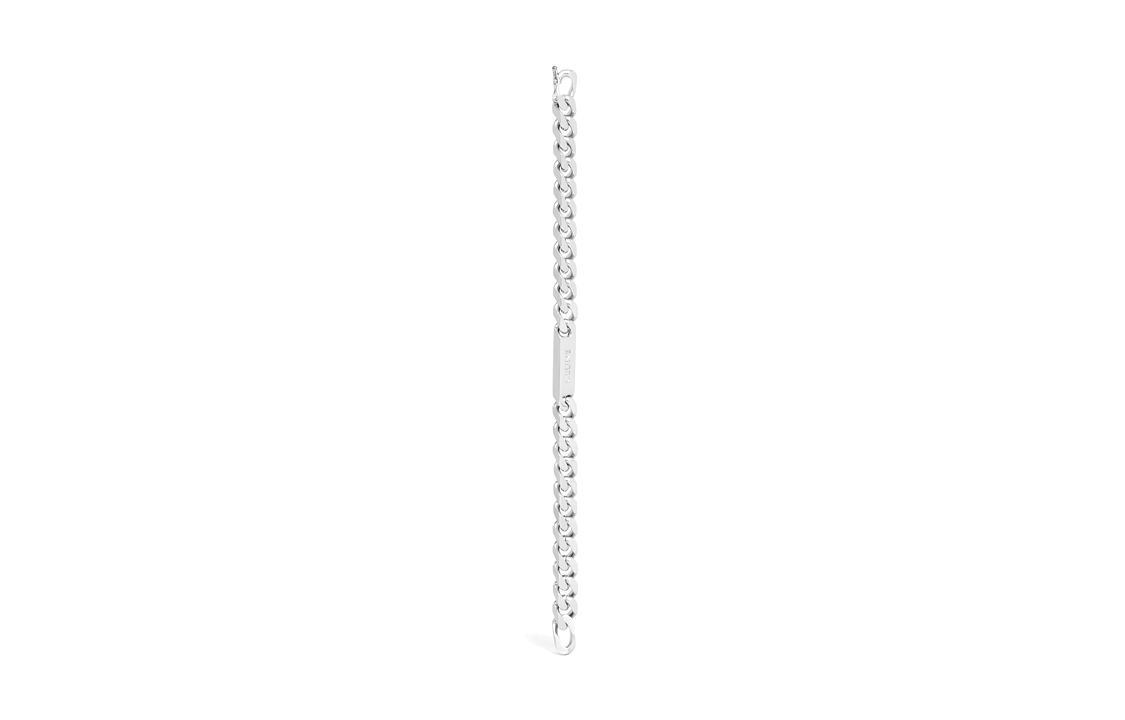CELINE Gourmette Bracelet In Brass With Rhodium Finish