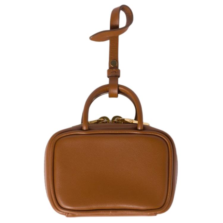 MIU MIU Calfskin Bag Charm Bag Accessory Women's Brown