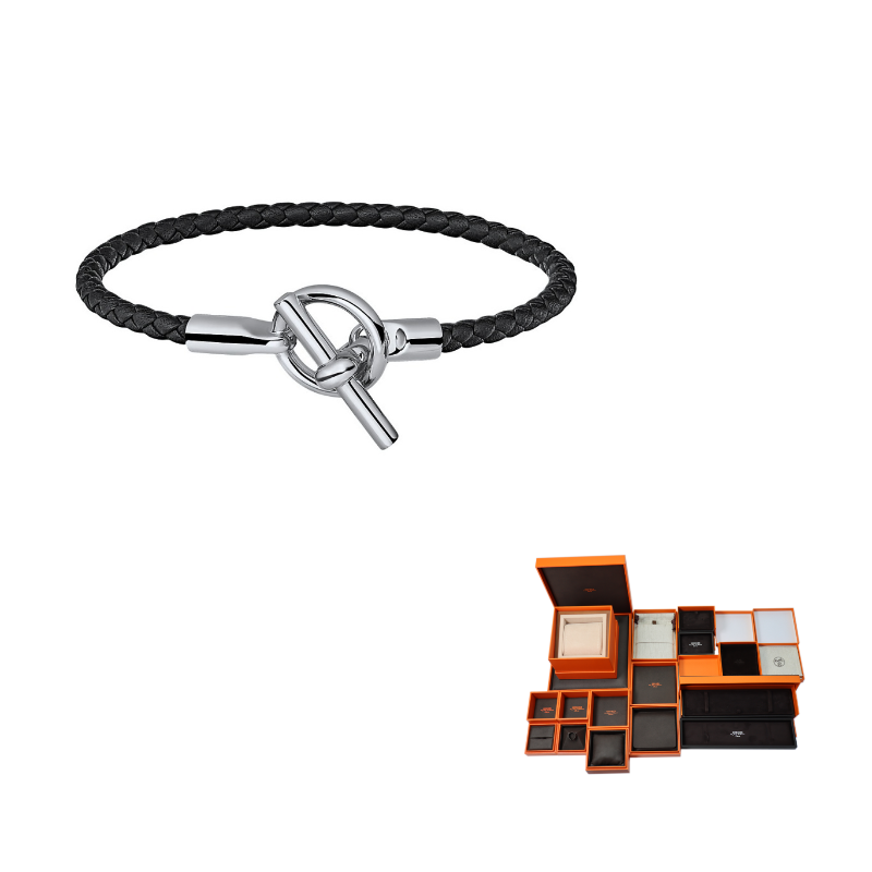 HERMES Leather Bracelets Unisex