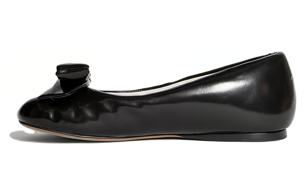 LOEWE Puffy Ballerinas Flats Black Lambskin