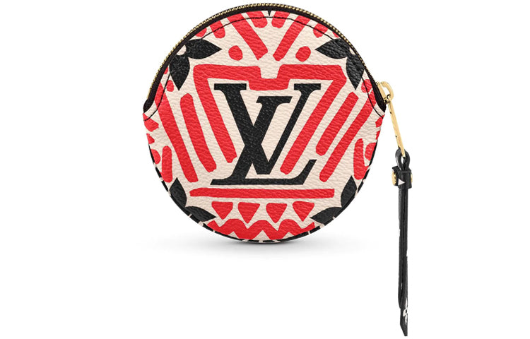 LOUIS VUITTON Crafty Round Coin Purse Cream/Red
