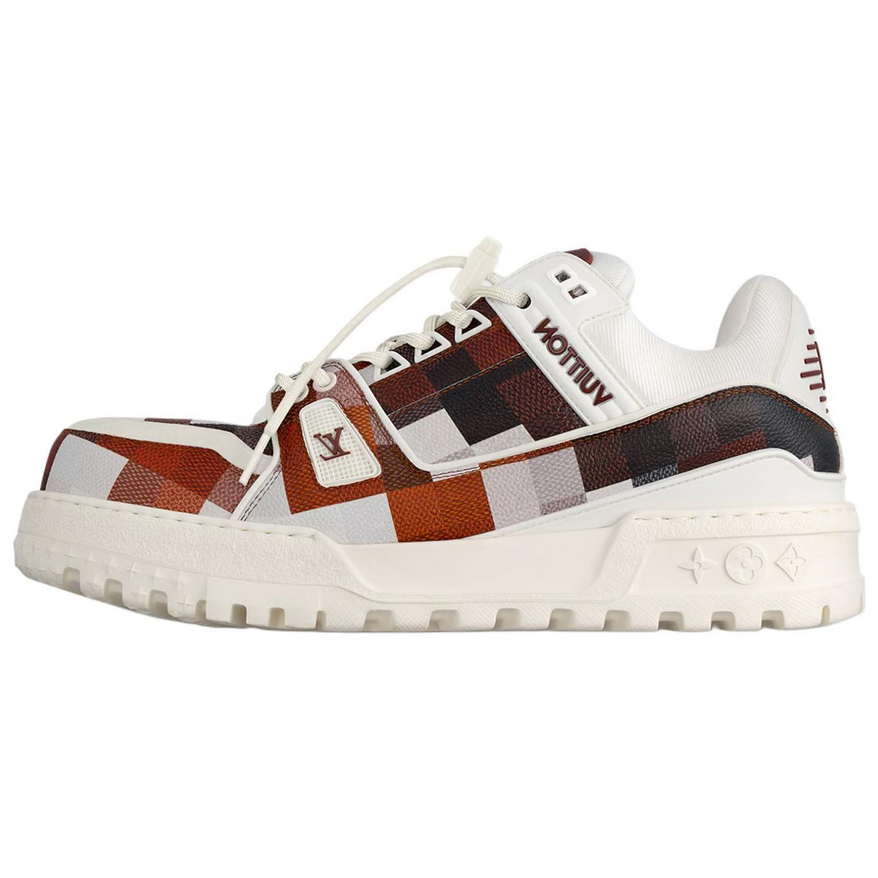 LOUIS VUITTON Trainer Maxi Low-Top Casual Shoes Men's Chestnut Brown