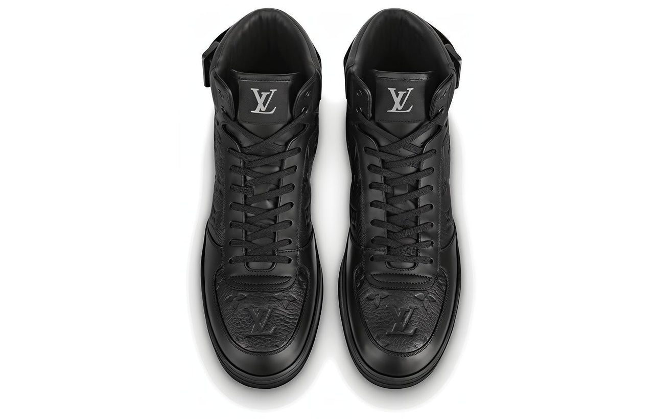 LOUIS VUITTON Rivoli High Top Stylish Skateboarding Shoes Men's Black