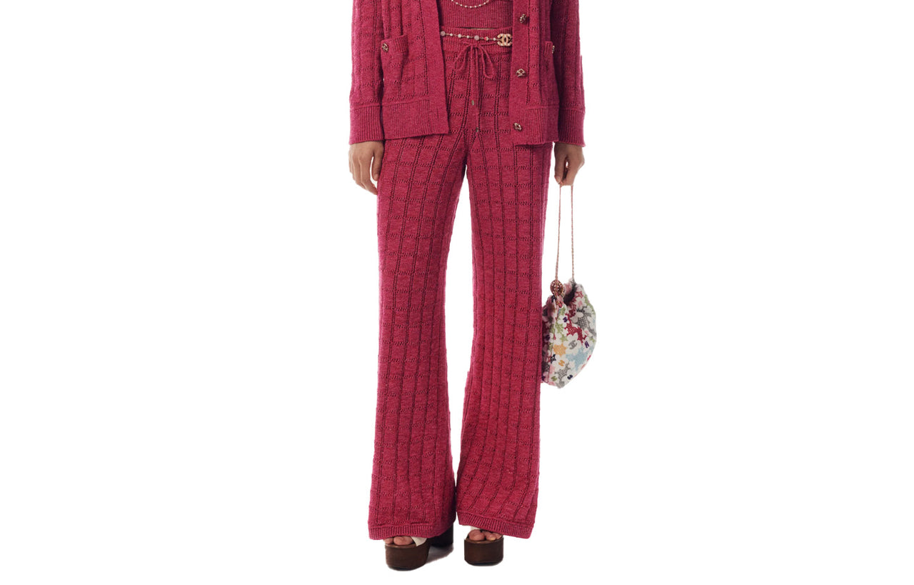 CHANEL 24 New Spring And Summer Arrivals Casual Pants Women's Fuchsia