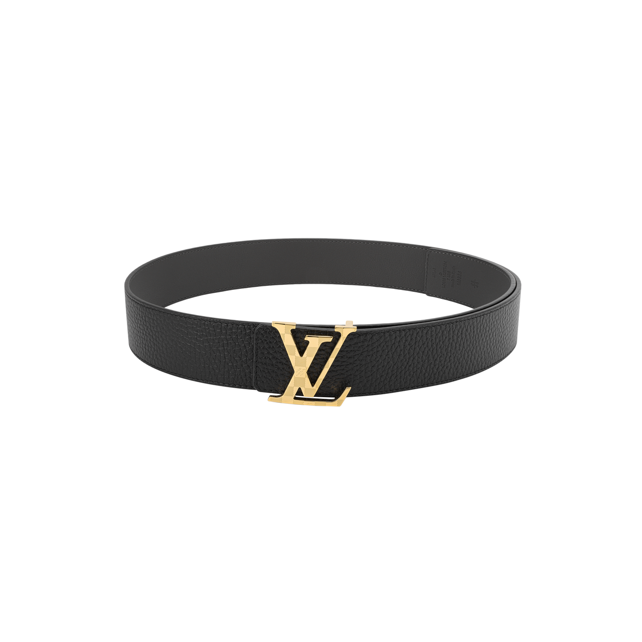 LOUIS VUITTON Cow Leather Leather Belts Men's 4cm