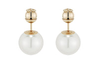 DIOR Pearl Earrings Women's Gold