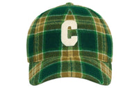 CELINE Initial Snapback Cap In Checked Wool