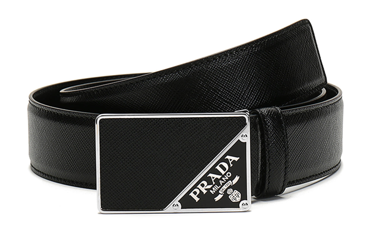 PRADA Smooth Buckle Men's Width 3.5 Cm
